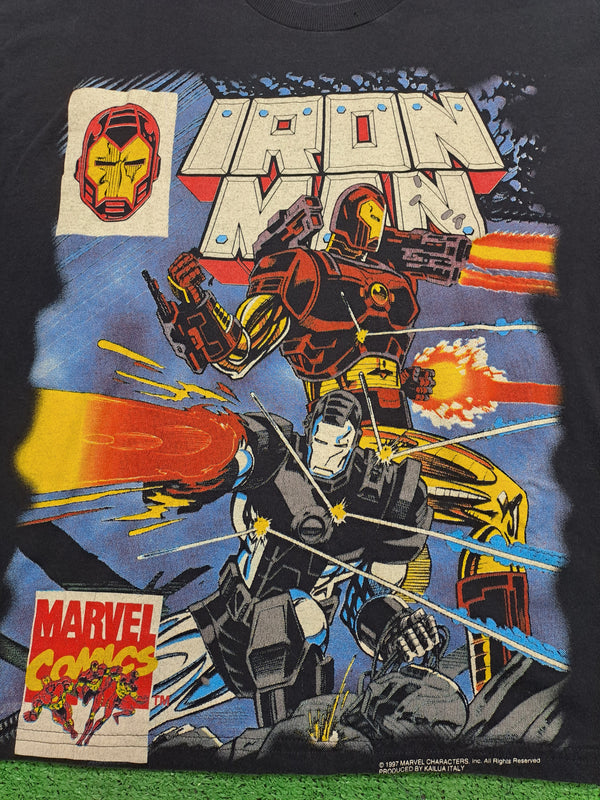 Camiseta T-shirt Iron Man Marvel 1997 Vintage 90s