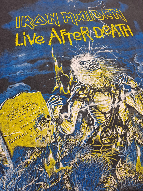 Camiseta T-shirt Iron Maiden "Live After Death" Vintage 1985
