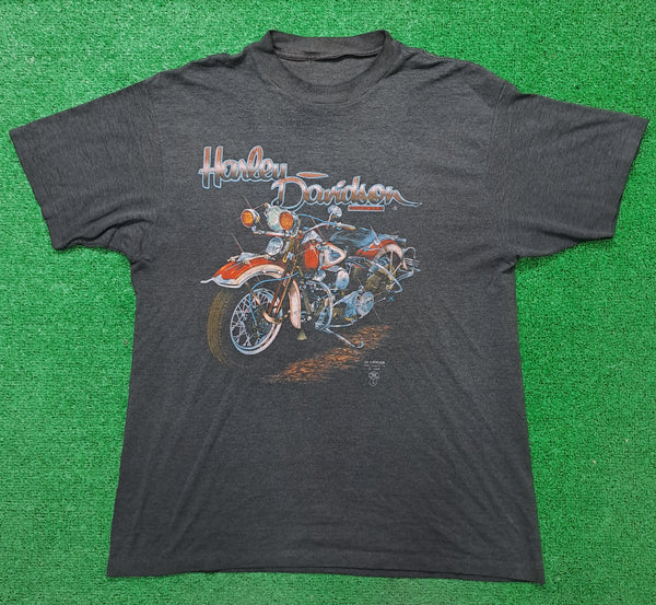 Camiseta T-shirt Harley Davidson 3d Vintage 1989 Motorcycle