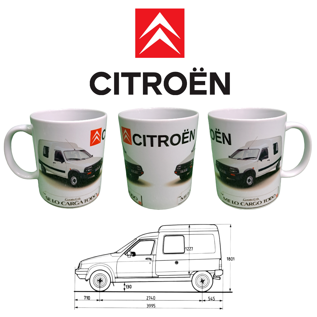 Taza Cerámica Personalizada Citroën C15 Vintage 90s
