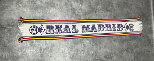 Bufanda Real Madrid Años 80 – Serigrafía Vintage Football Scarf