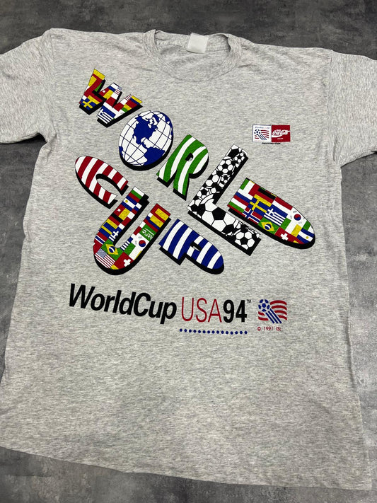 Camiseta vintage Mundial USA 94 Coca-Cola – World Cup 1994 Flags Graphic Tee
