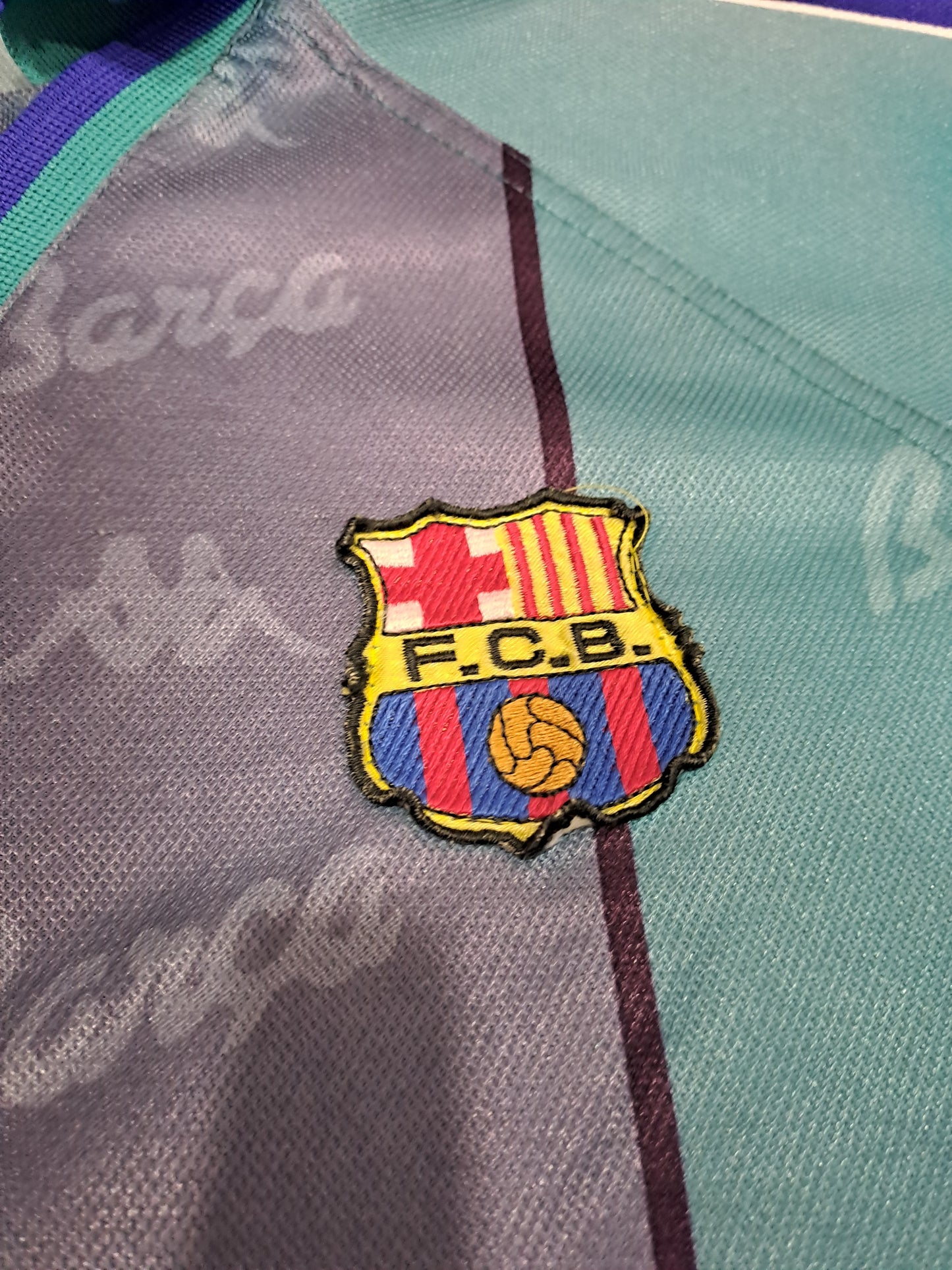 FC Barcelona Kappa turquesa vintage 90s • Stoichkov #8 • Original • XL