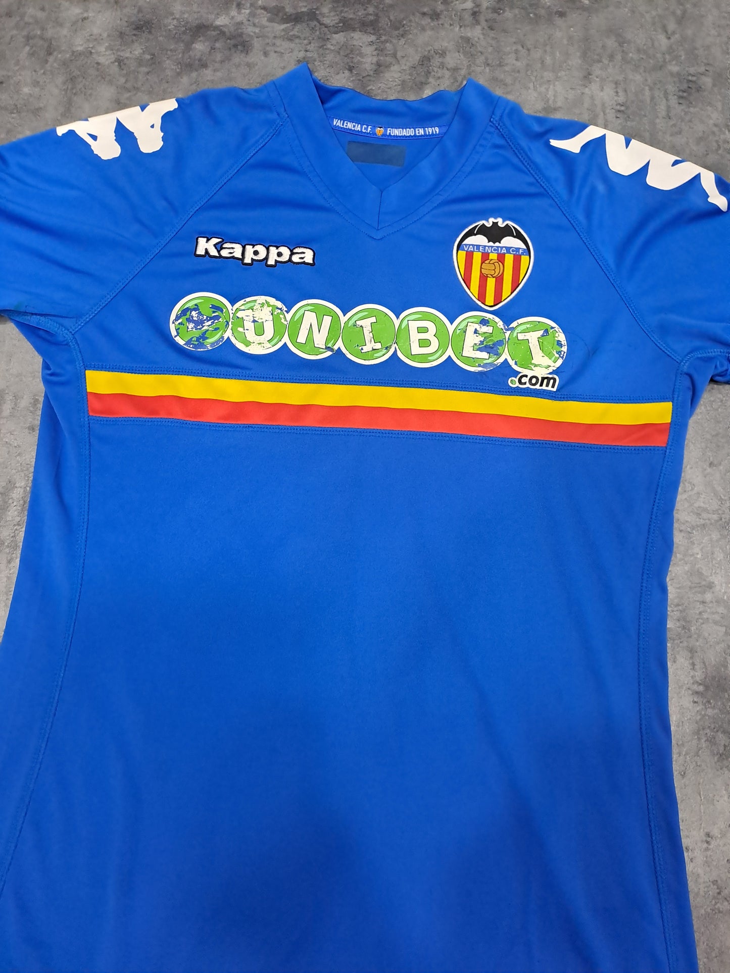 Camiseta Valencia CF Juan Mata 10 Visitante 2009/10 Kappa Vintage Azul Unibet