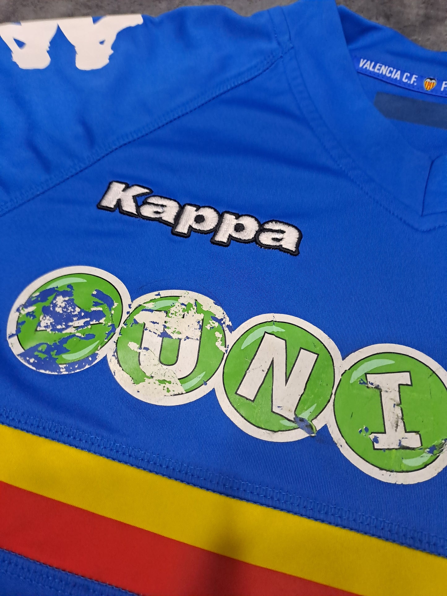 Camiseta Valencia CF Juan Mata 10 Visitante 2009/10 Kappa Vintage Azul Unibet