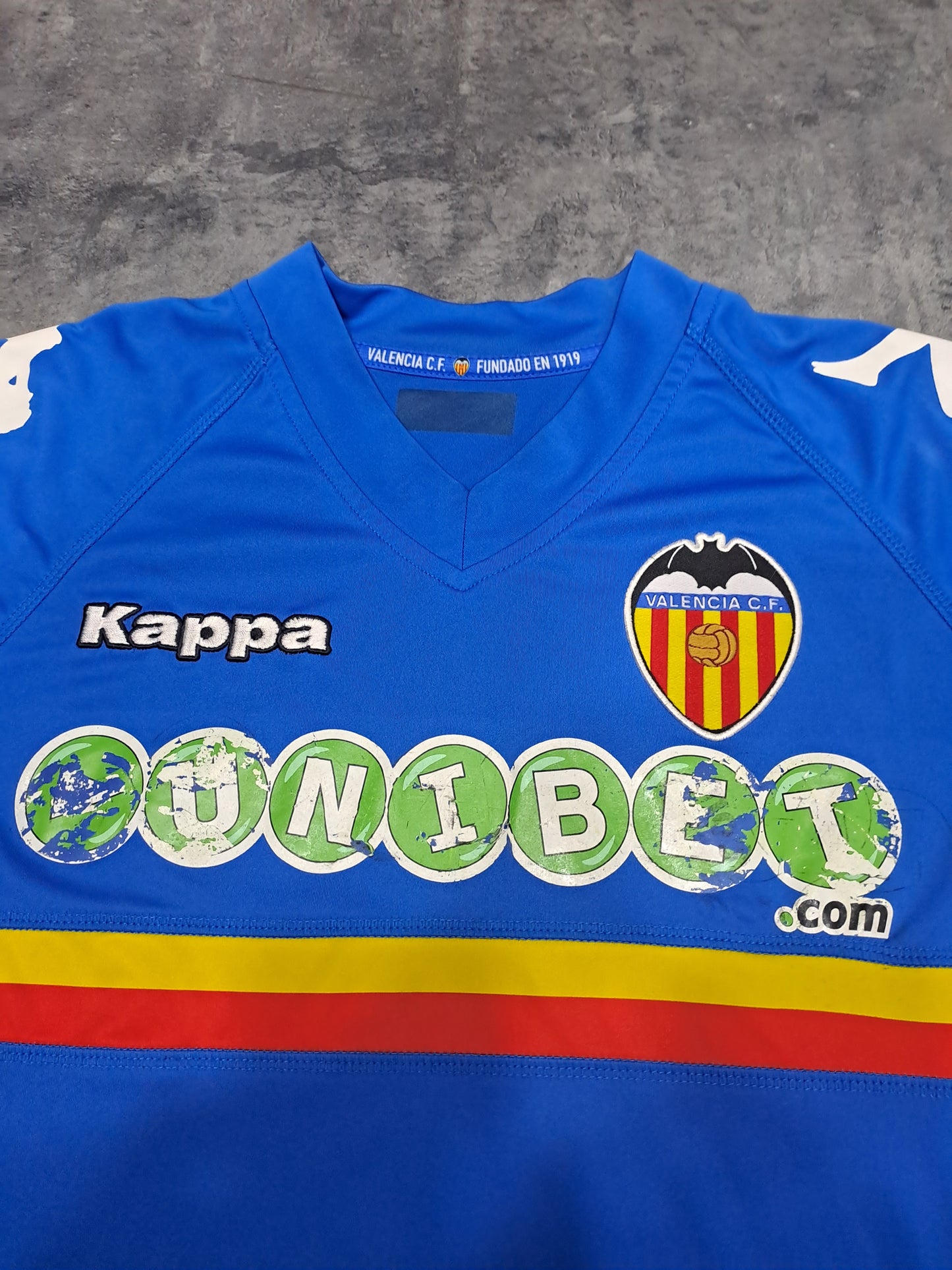 Camiseta Valencia CF Juan Mata 10 Visitante 2009/10 Kappa Vintage Azul Unibet