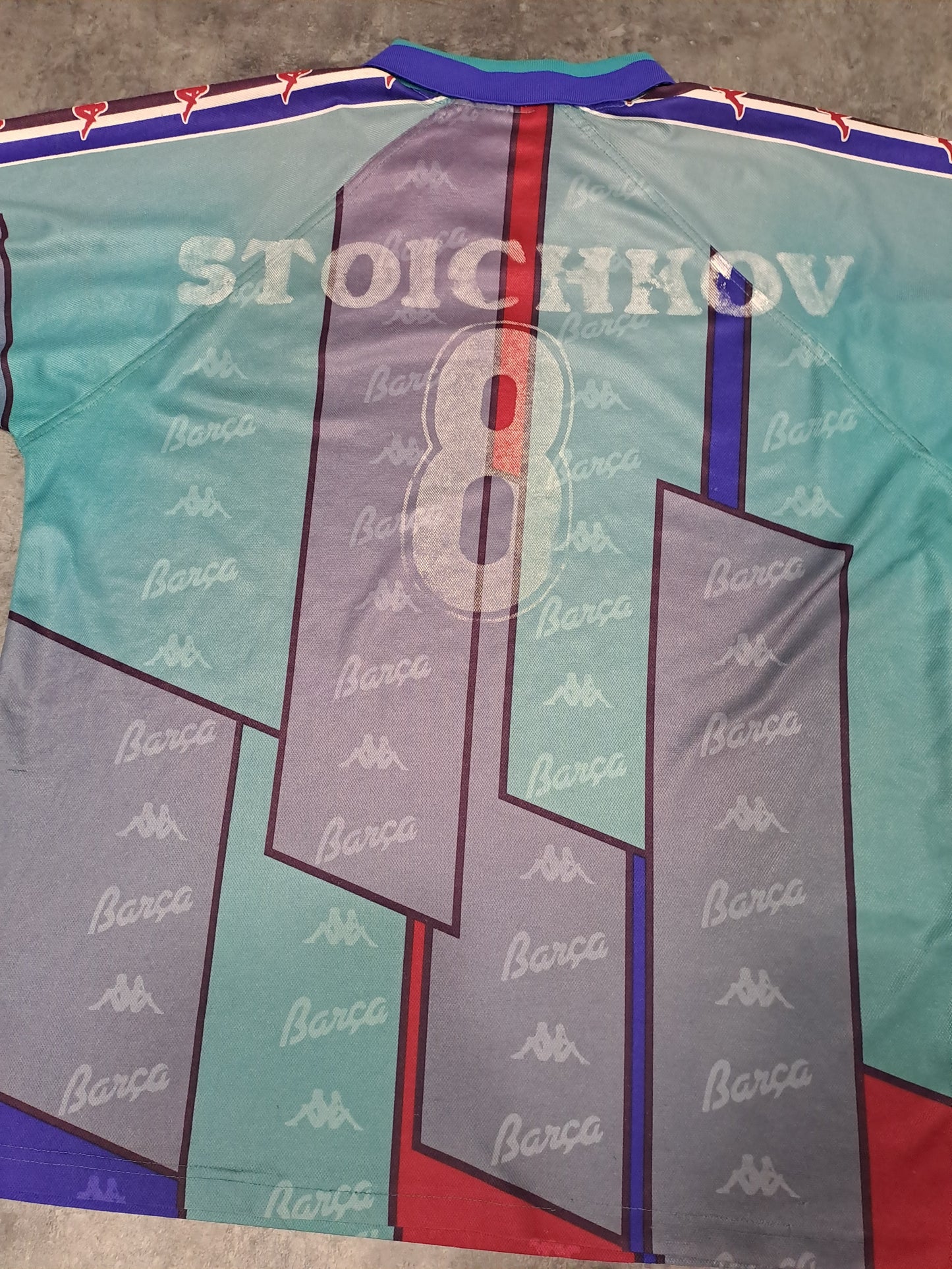 FC Barcelona Kappa turquesa vintage 90s • Stoichkov #8 • Original • XL