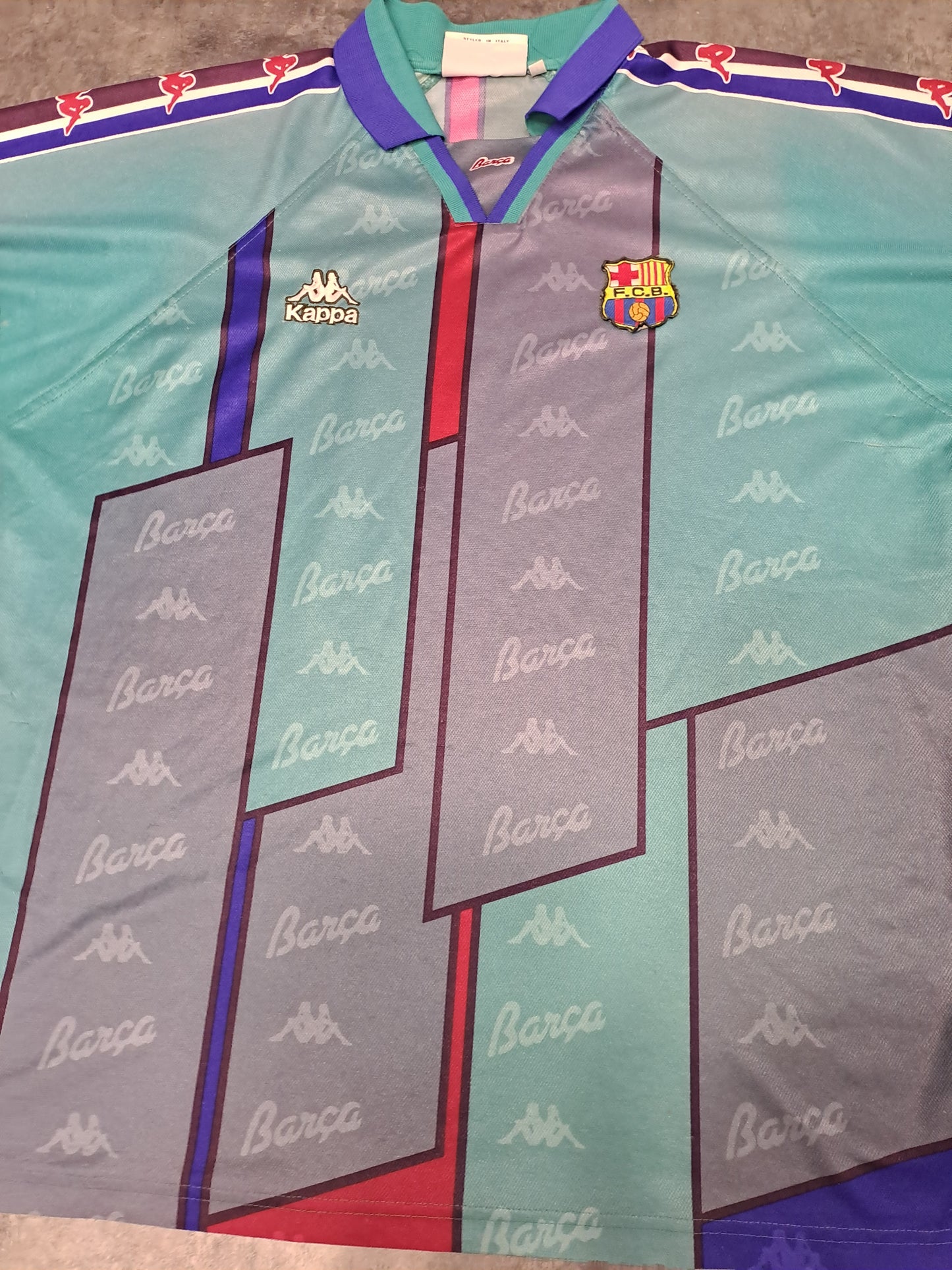 FC Barcelona Kappa turquesa vintage 90s • Stoichkov #8 • Original • XL