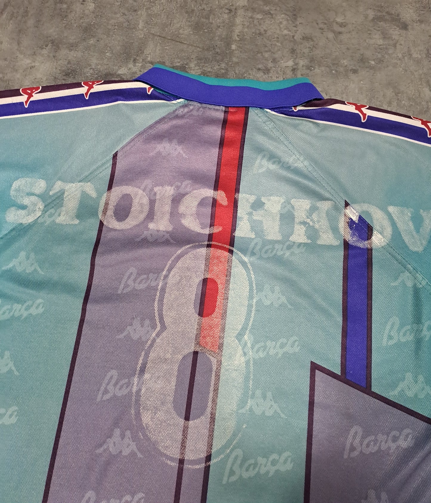 FC Barcelona Kappa turquesa vintage 90s • Stoichkov #8 • Original • XL
