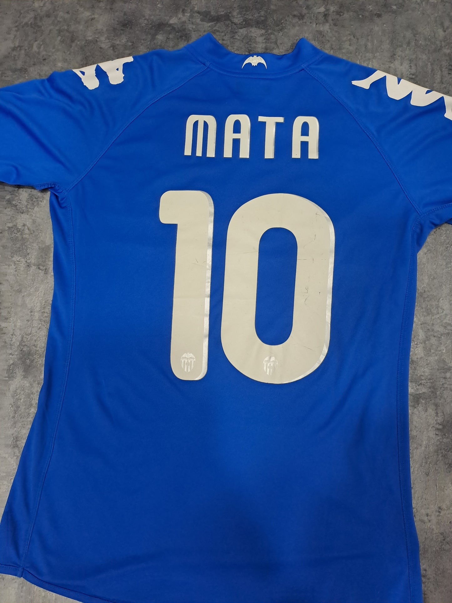 Camiseta Valencia CF Juan Mata 10 Visitante 2009/10 Kappa Vintage Azul Unibet