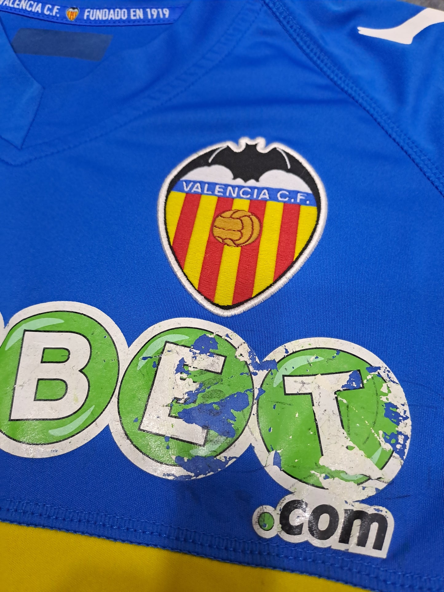 Camiseta Valencia CF Juan Mata 10 Visitante 2009/10 Kappa Vintage Azul Unibet