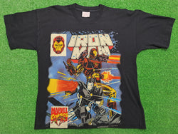 Camiseta T-shirt Iron Man Marvel 1997 Vintage 90s