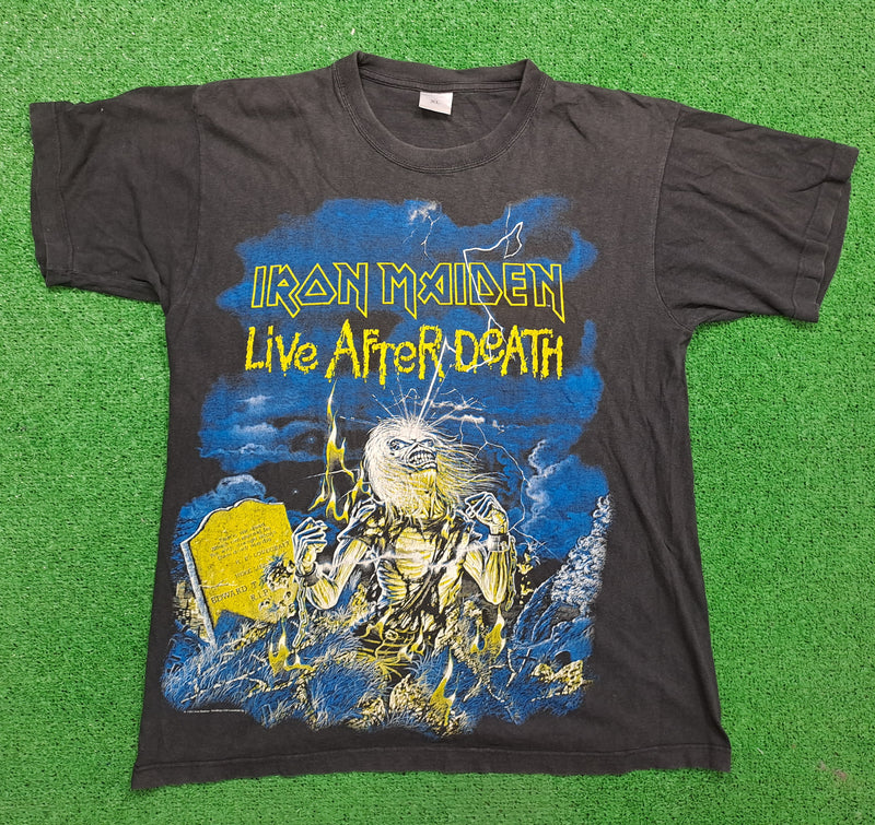 Camiseta T-shirt Iron Maiden "Live After Death" Vintage 1985