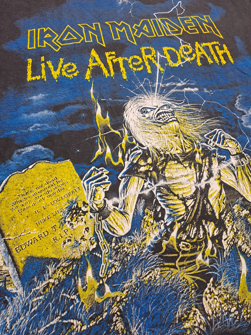 Camiseta T-shirt Iron Maiden "Live After Death" Vintage 1985