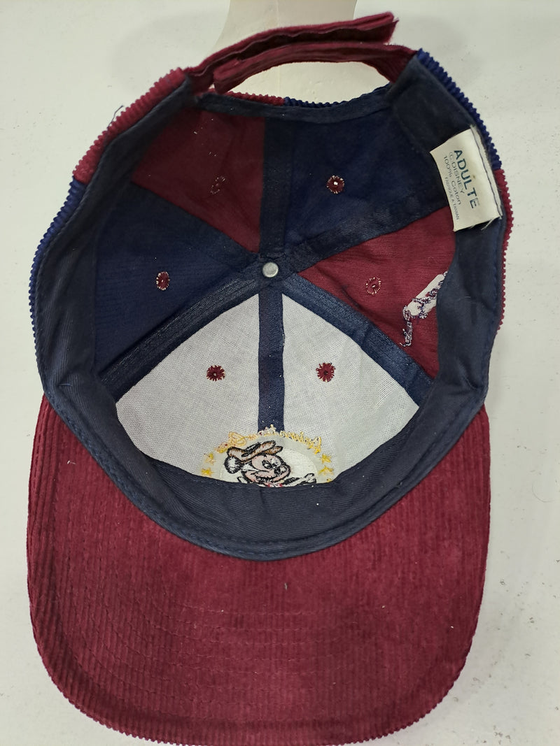 Gorra Cap Mickey Mouse Disney Corduroy Vintage 90s Animation Crew Back Stage