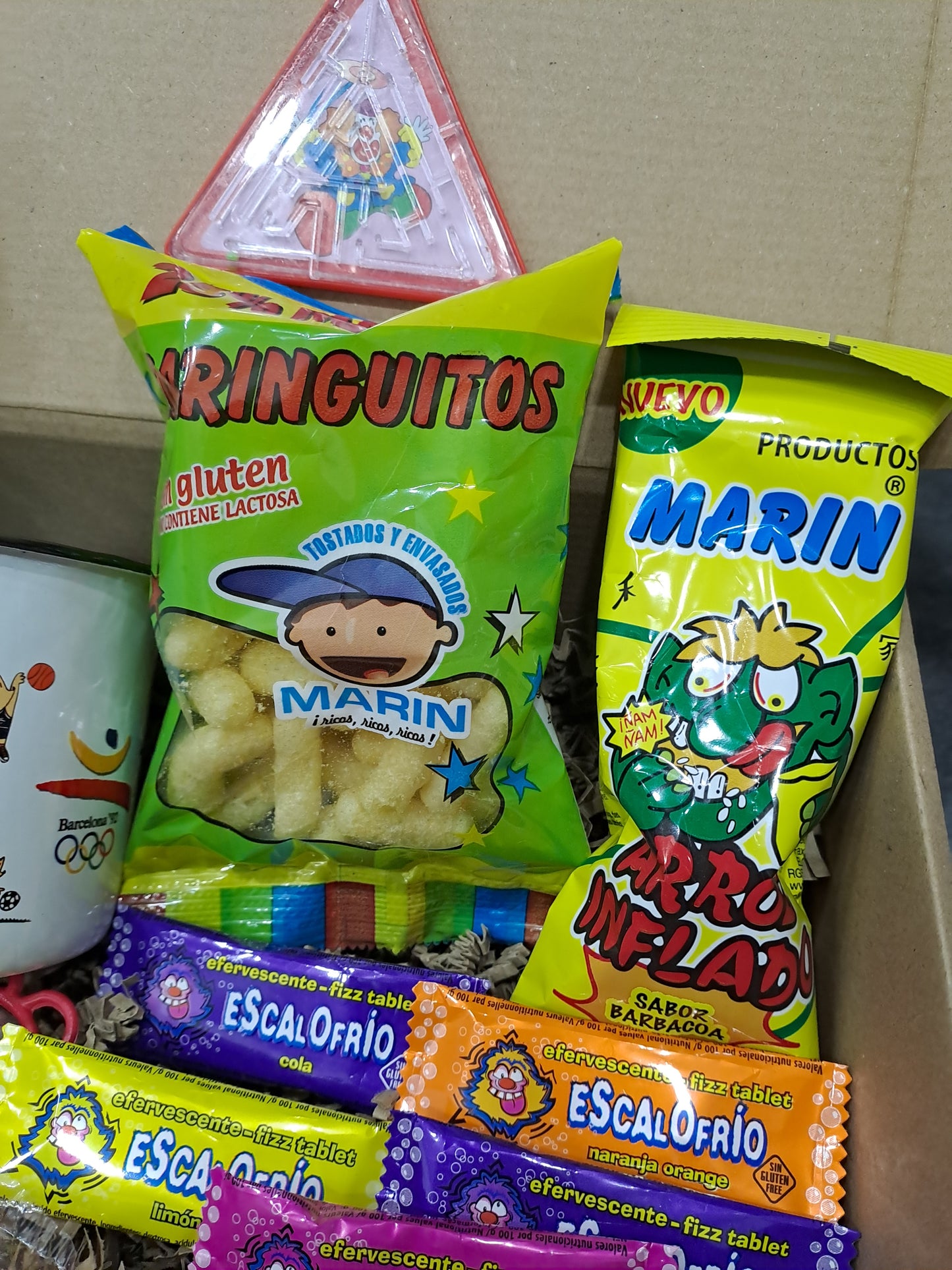 Lote Kit Nostalgia Taza Cobi Barcelona 92 Chuches Snacks Vintage