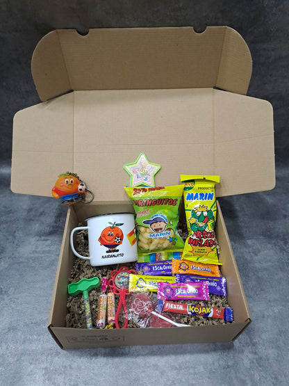Lote Kit Nostalgia Taza Naranjito Mundial 82 España Chuches Snacks Vintage