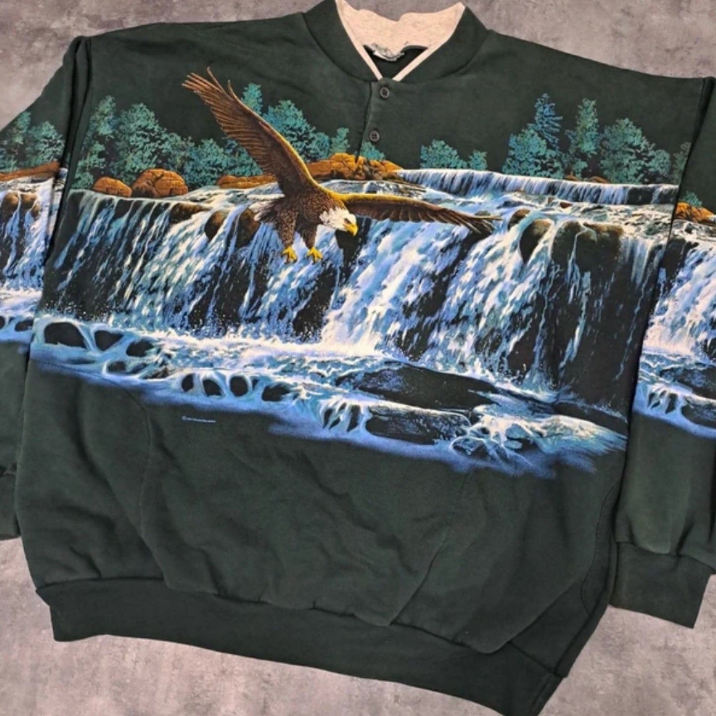 Sudadera Aguilas Eagles Sweatshirt Crewneck Vintage 80s 90s Over Print Size XL-L