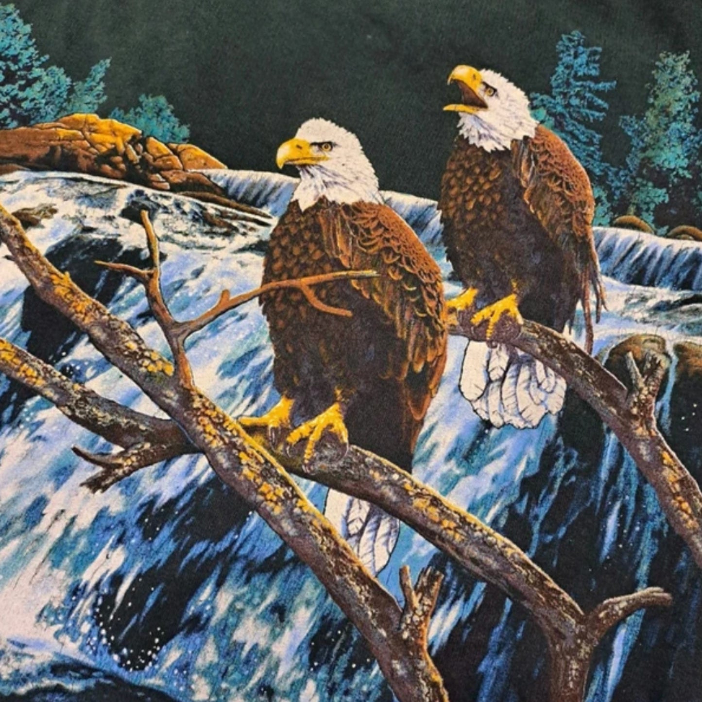 Sudadera Aguilas Eagles Sweatshirt Crewneck Vintage 80s 90s Over Print Size XL-L