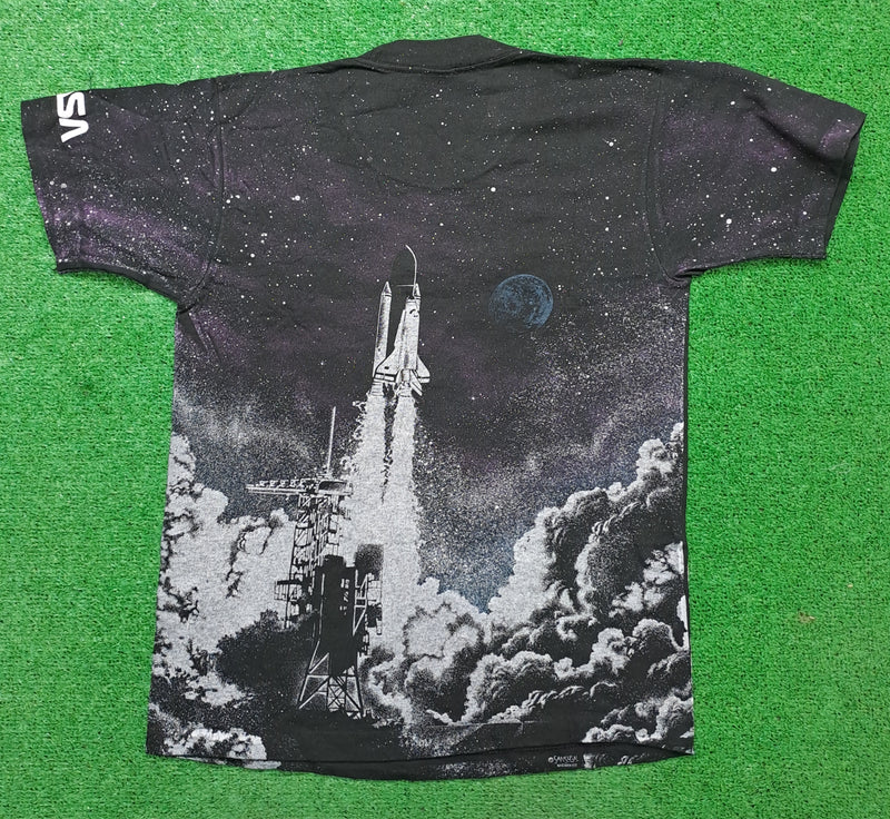 Camiseta T-shirt Anvil Nasa Overprint 1992 Vintage 90s