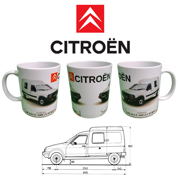 Taza Cerámica Personalizada Citroën C15 Vintage 90s