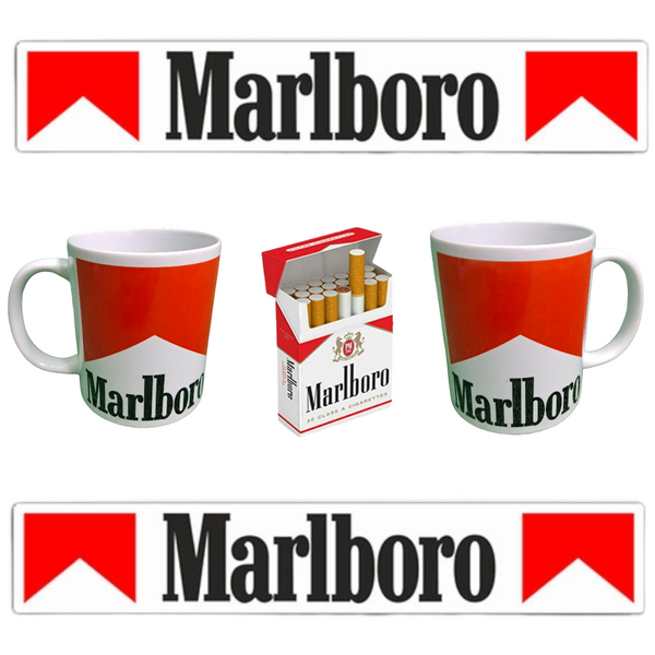 Taza Cerámica Personalizada Logo Marlboro Vintage 90s