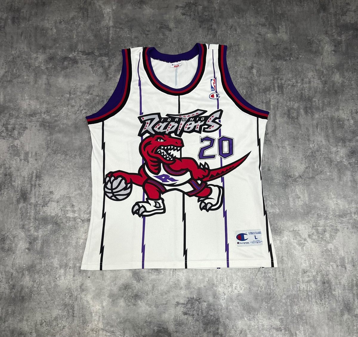 Toronto Raptors Damon Stoudamire #20 Champion 1995 Vintage 90s NBA Jersey