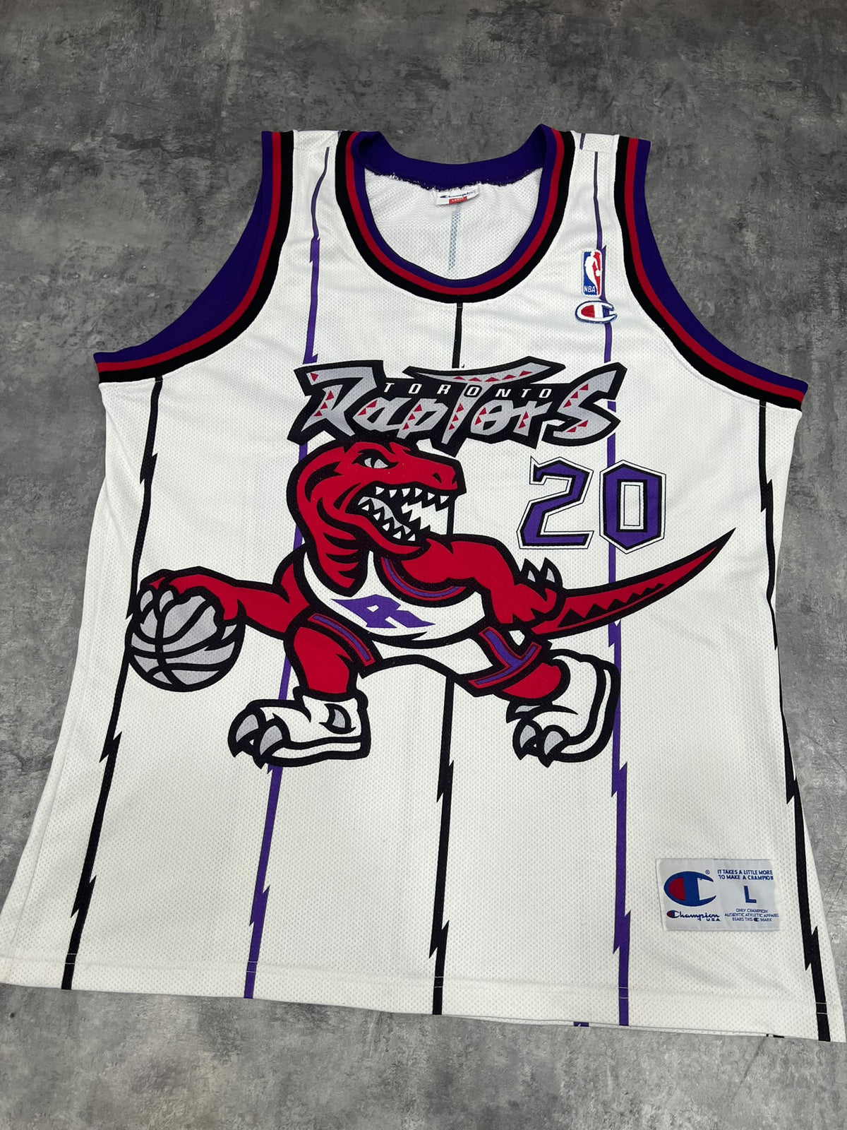 Toronto Raptors Damon Stoudamire #20 Champion 1995 Vintage 90s NBA Jersey
