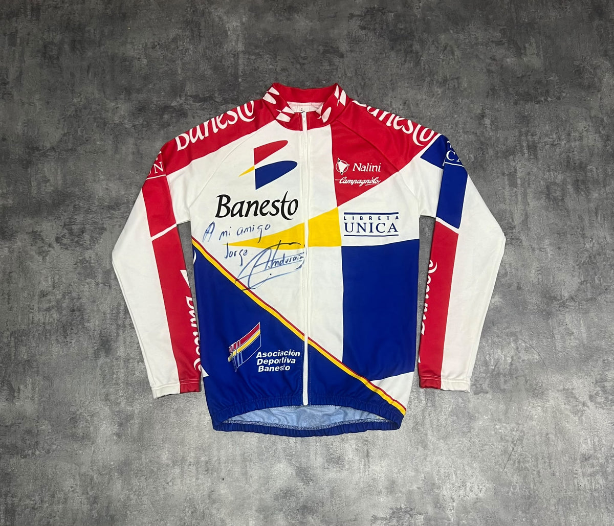 Banesto 1994 Vintage Cycling Jersey – Miguel Indurain Signed Nalini