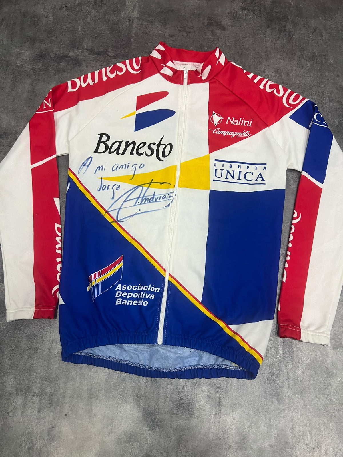 Banesto 1994 Vintage Cycling Jersey – Miguel Indurain Signed Nalini