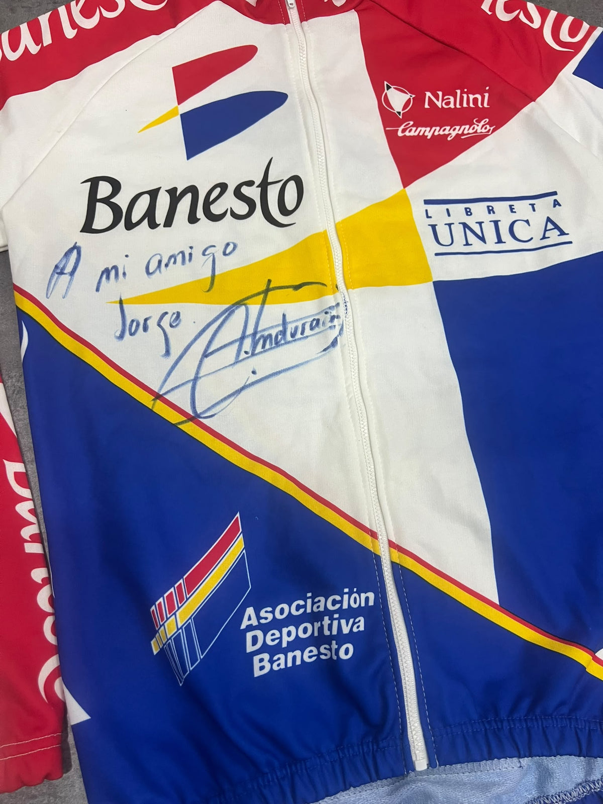 Banesto 1994 Vintage Cycling Jersey – Miguel Indurain Signed Nalini