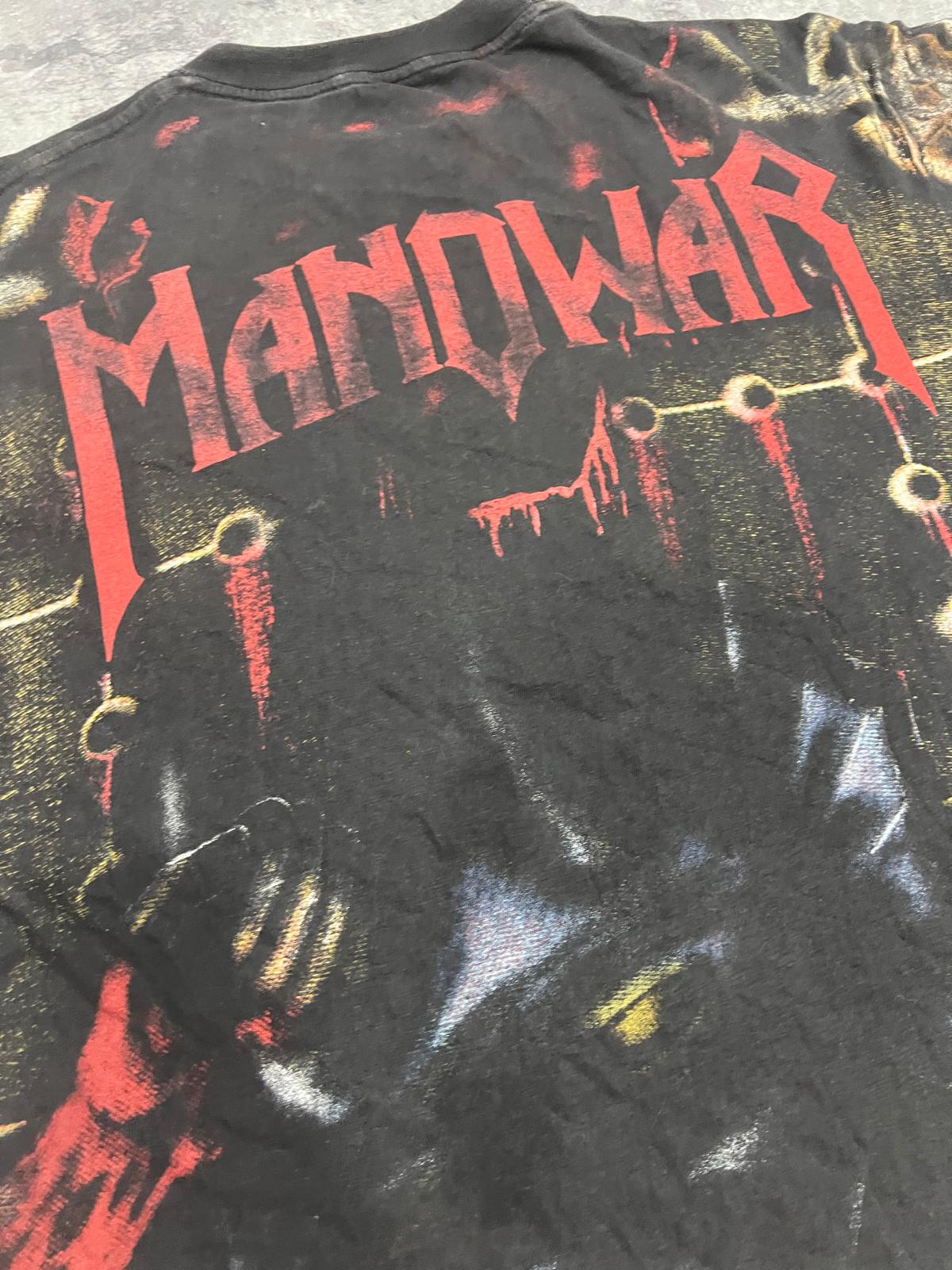 Camiseta Manowar All Over Print Vintage T-Shirt – Heavy Metal Graphic Tee