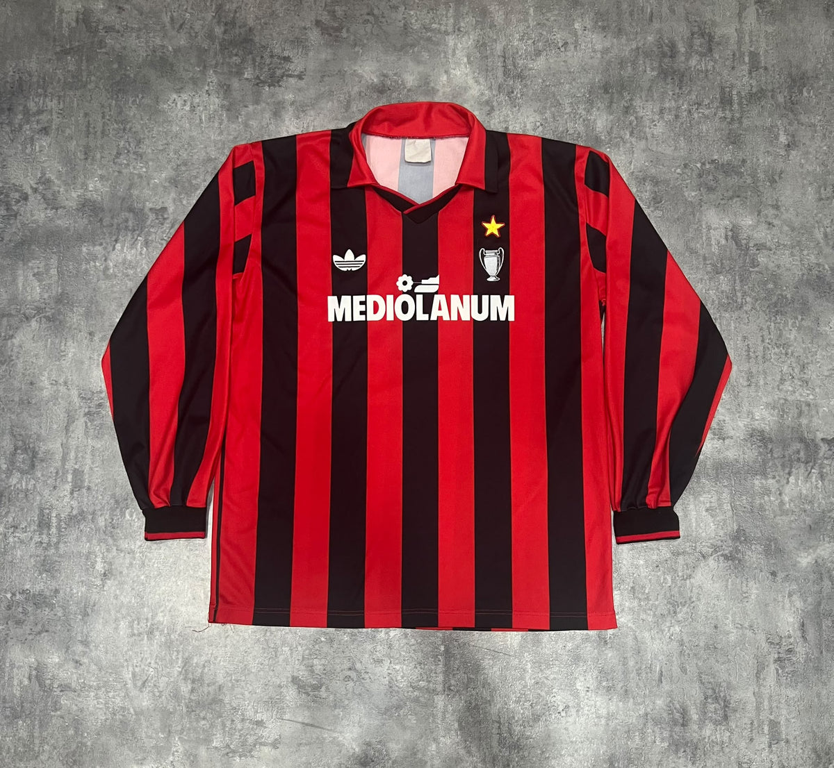 AC Milan Adidas Original 1990-91 Mediolanum #4 – Vintage Football Shirt