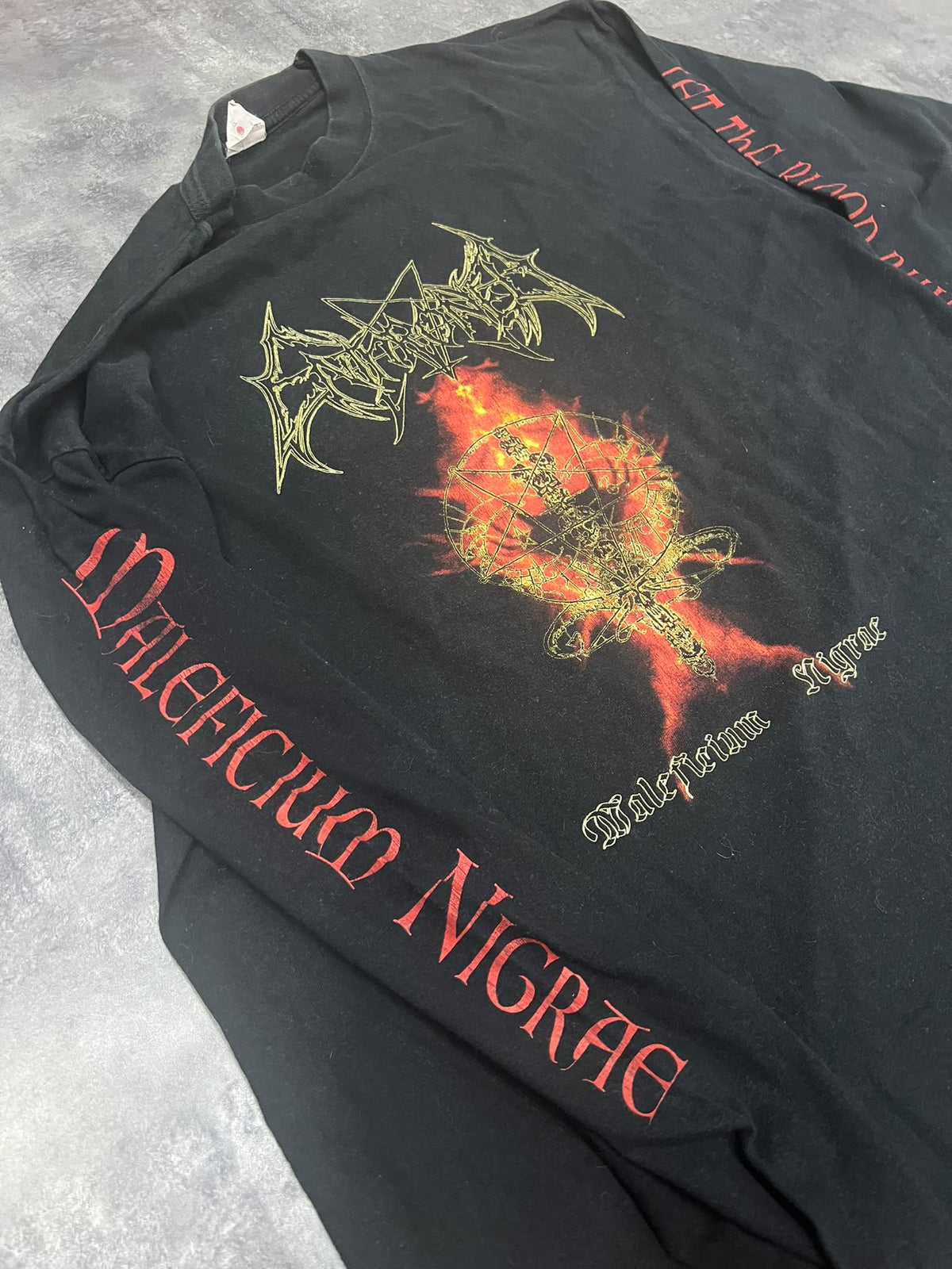 Enthroned Maleficium Nigrae Vintage 2000 Promodoro Black Metal Long Sleeve
