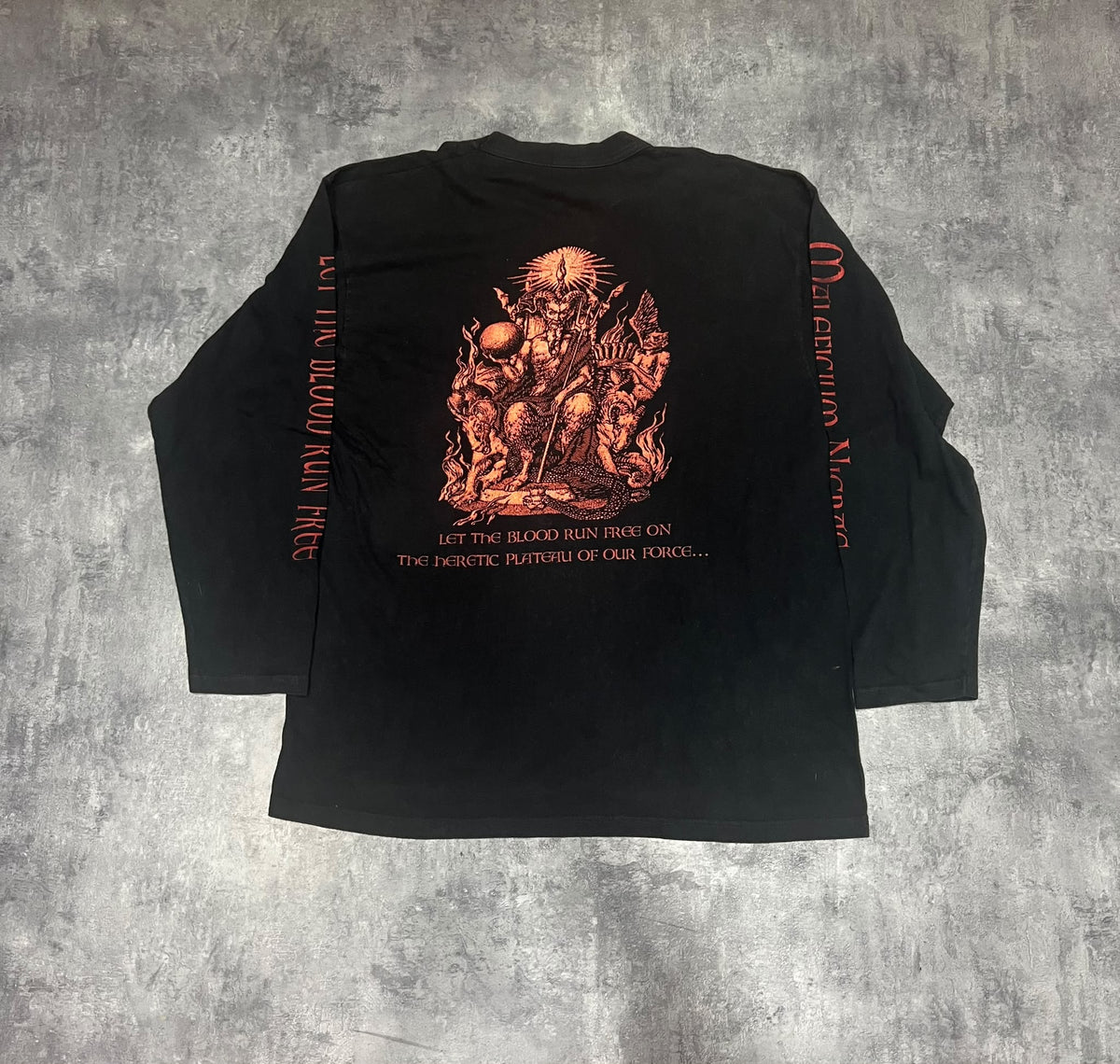 Enthroned Maleficium Nigrae Vintage 2000 Promodoro Black Metal Long Sleeve