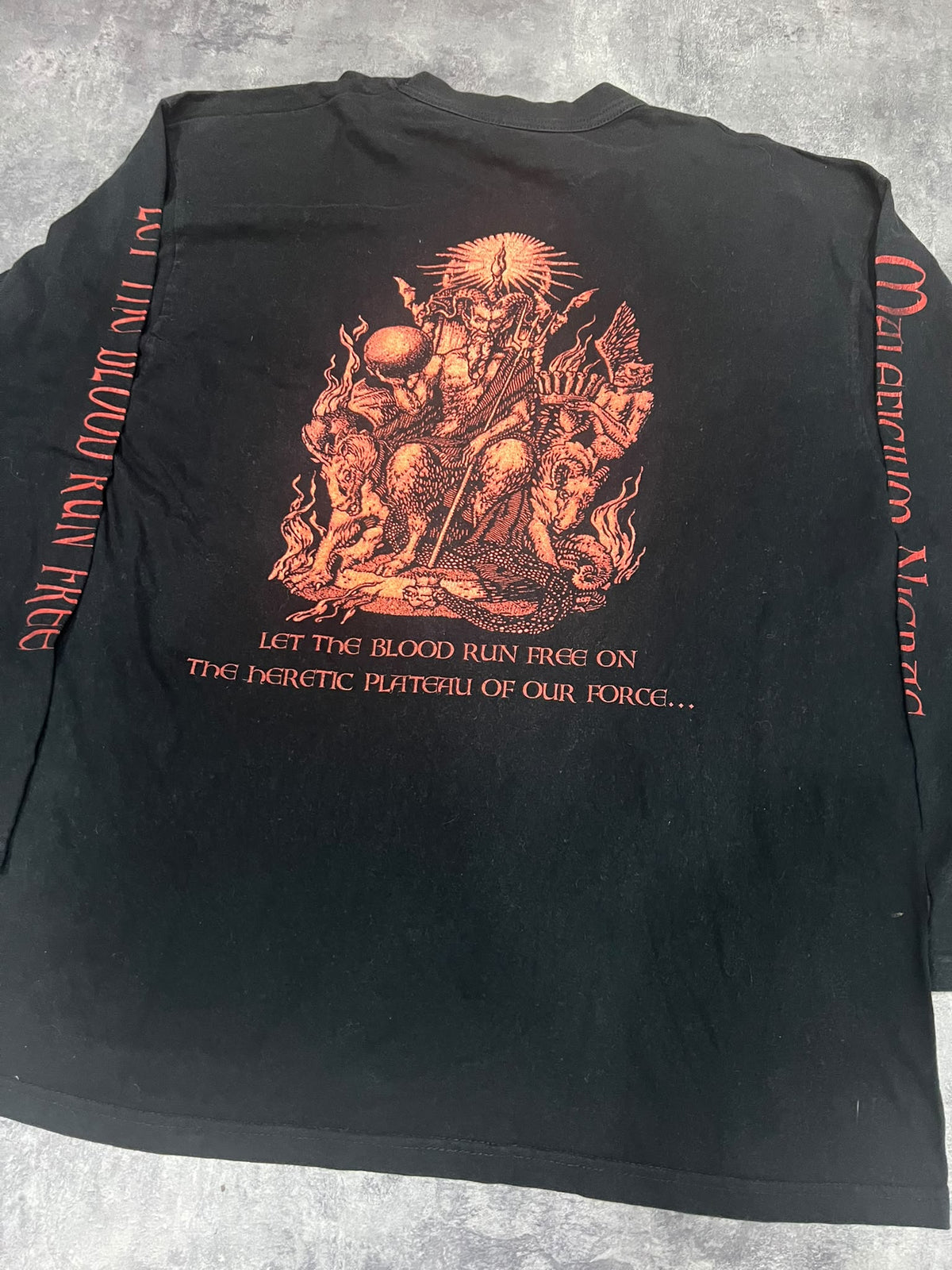 Enthroned Maleficium Nigrae Vintage 2000 Promodoro Black Metal Long Sleeve