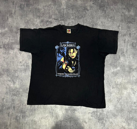 Vampire The Masquerade Lasombra Vintage T-Shirt – Gothic RPG World of Darkness XL