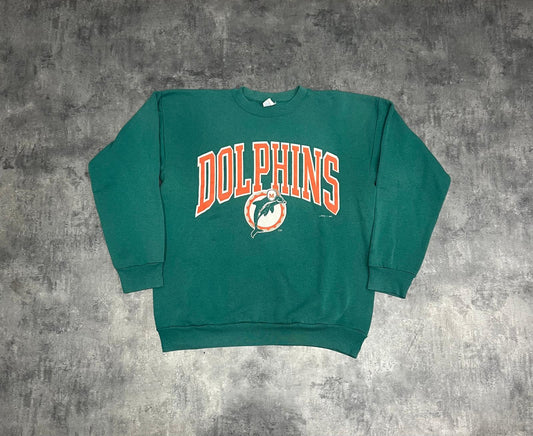 Vintage 90s Miami Dolphins NFL Sweatshirt – Tultex Made in USA XL