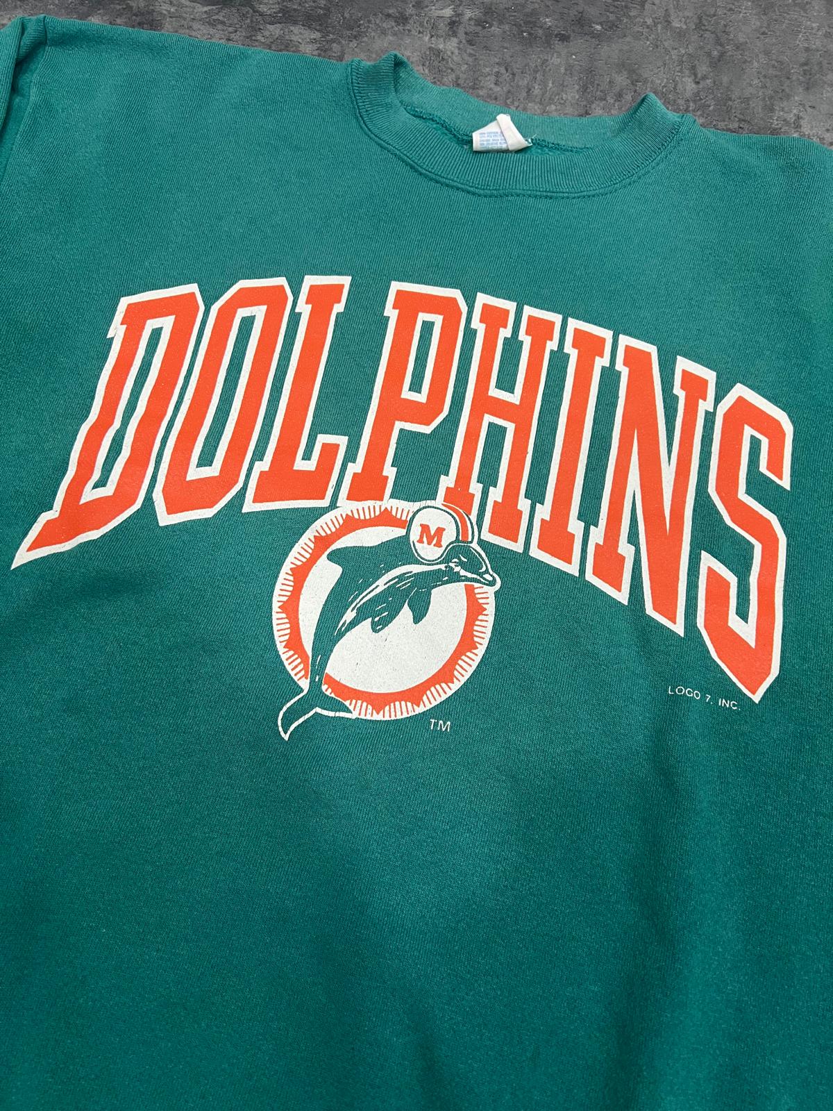 Vintage 90s Miami Dolphins NFL Sweatshirt – Tultex Made in USA XL