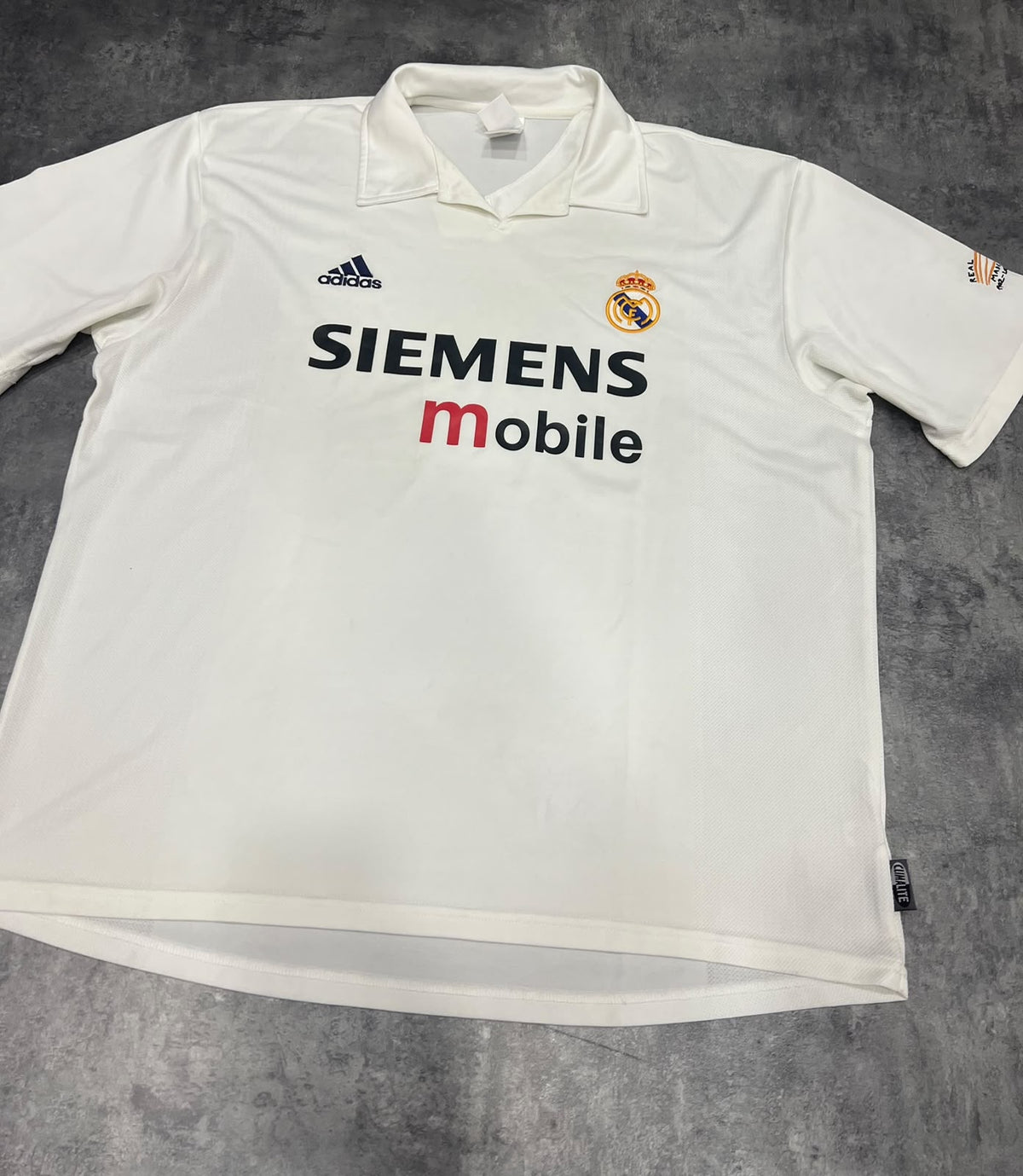 Camiseta Real Madrid 2002/03 Adidas Vintage Original – Siemens Mobile Centenario