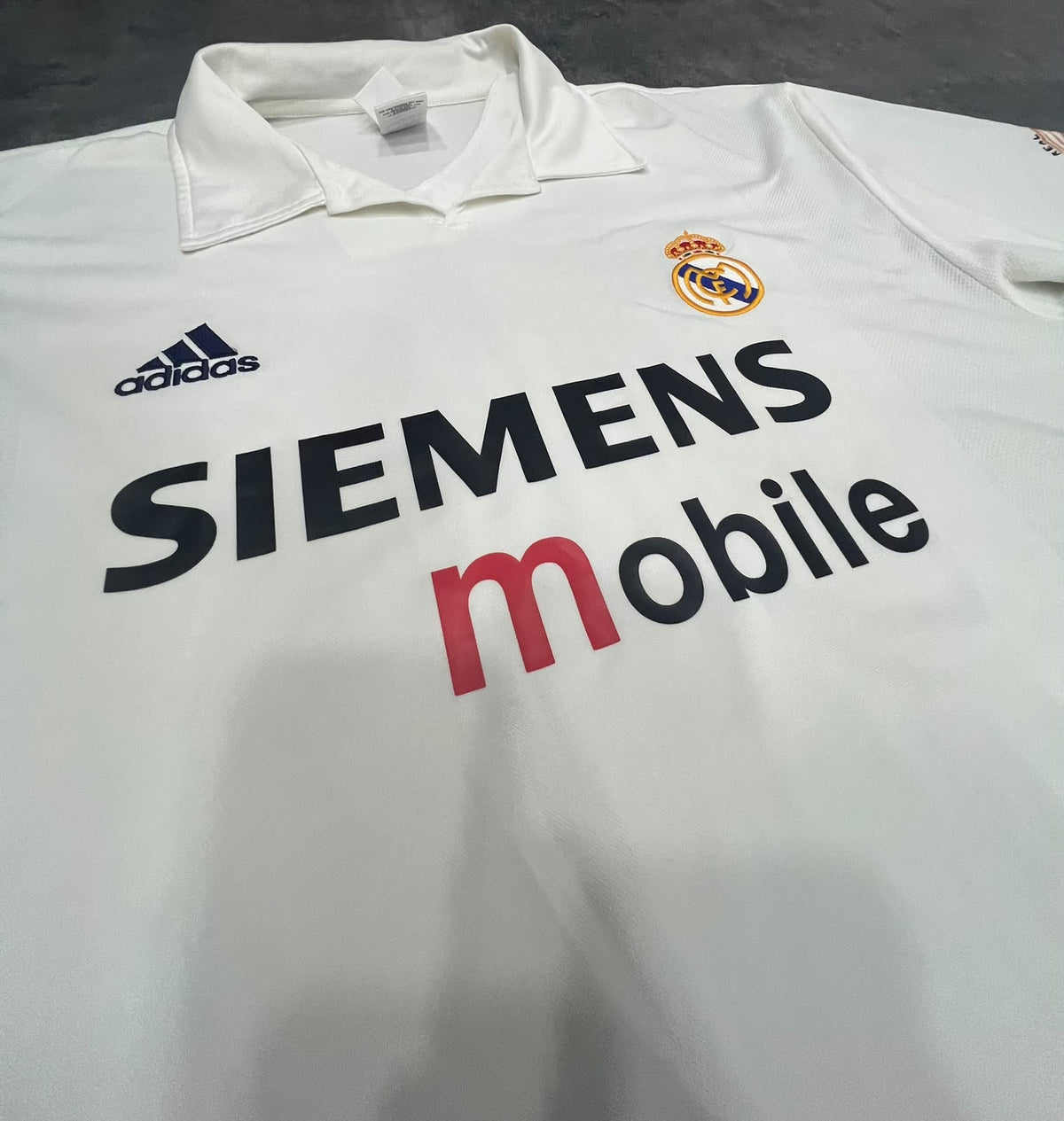 Camiseta Real Madrid 2002/03 Adidas Vintage Original – Siemens Mobile Centenario
