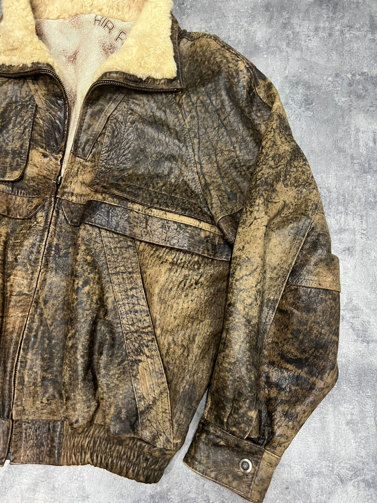 Vintage Air Force Leather Bomber Jacket – Chaqueta aviador piel vintage talla 52
