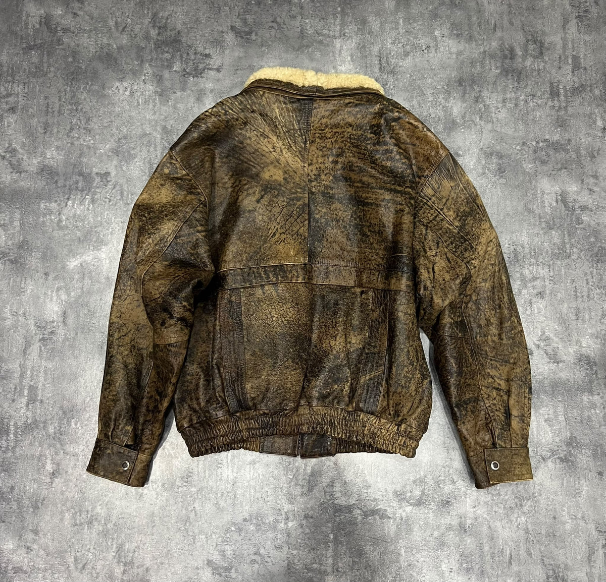 Vintage Air Force Leather Bomber Jacket – Chaqueta aviador piel vintage talla 52