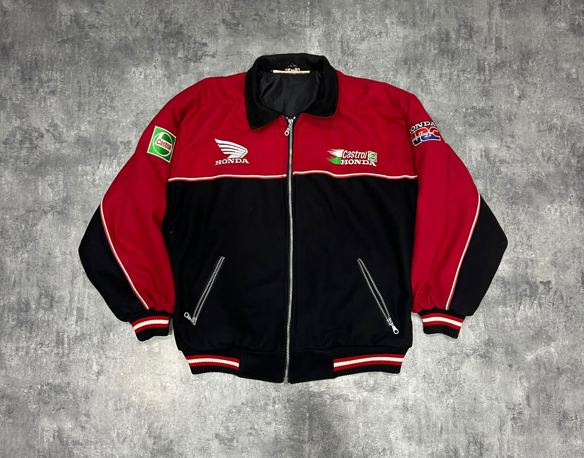 Castrol Honda HRC Vintage 90s Racing Jacket – Made in England XL