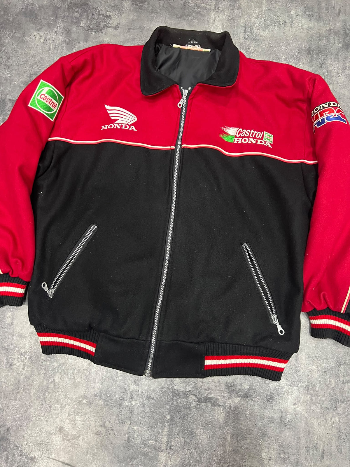 Castrol Honda HRC Vintage 90s Racing Jacket – Made in England XL