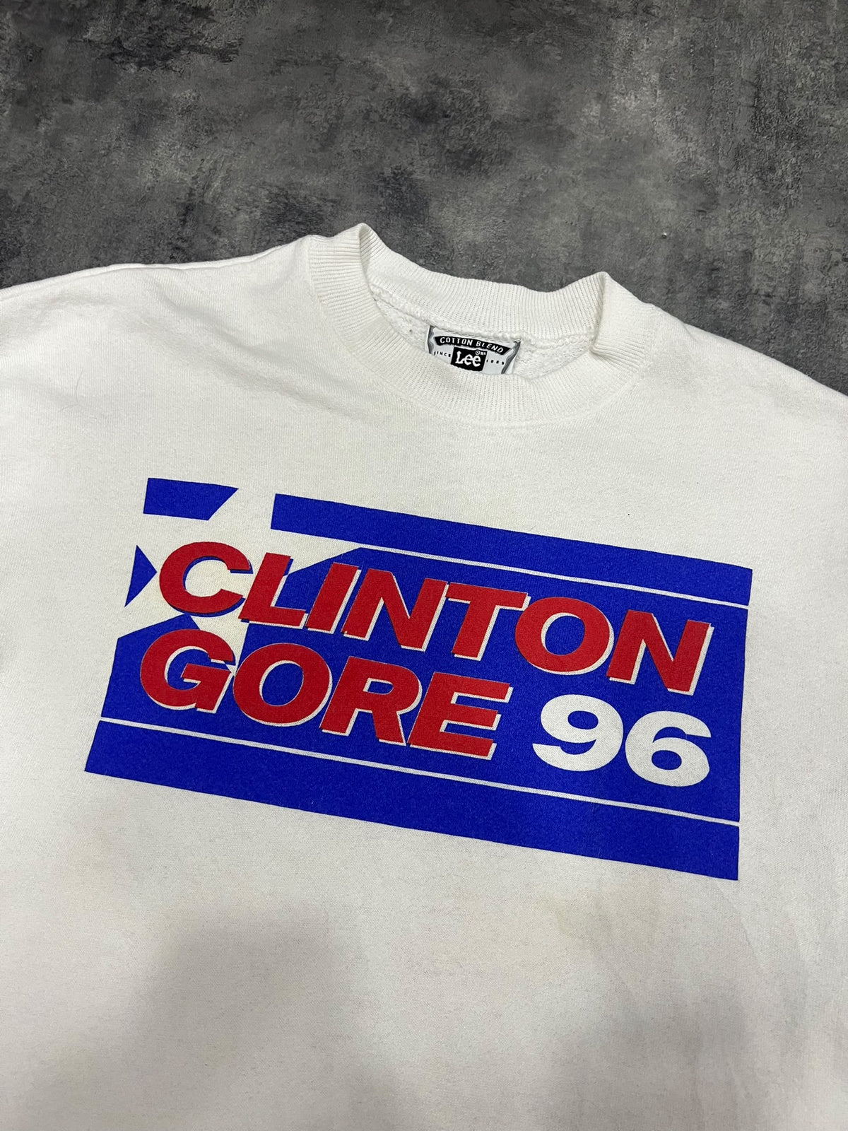 Clinton Gore 96 Vintage Lee USA Sweatshirt – Presidential Campaign 1996