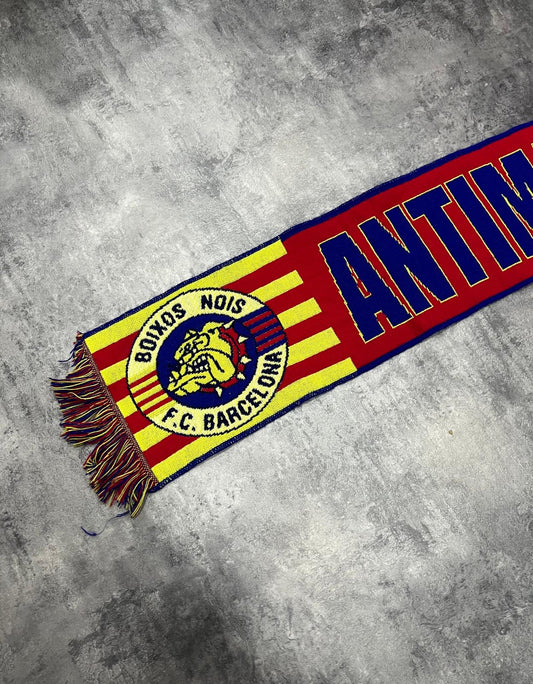 Bufanda vintage Boixos Nois FC Barcelona años 90 – Antimadridista Retro Football Scarf