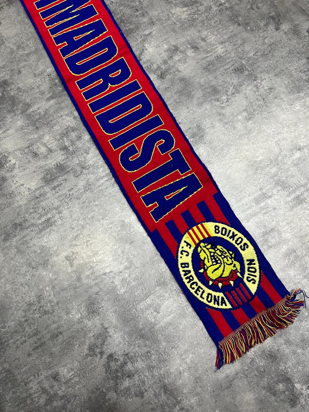 Bufanda vintage Boixos Nois FC Barcelona años 90 – Antimadridista Retro Football Scarf