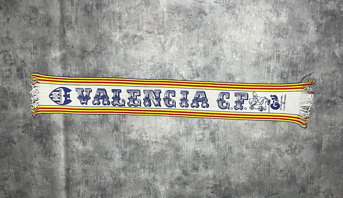 Bufanda vintage Valencia CF años 80/90 – Serigrafiada Retro Football Scarf