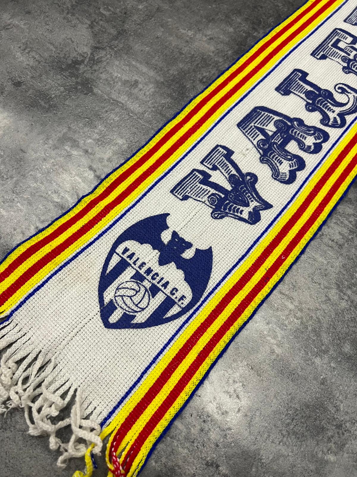 Bufanda vintage Valencia CF años 80/90 – Serigrafiada Retro Football Scarf